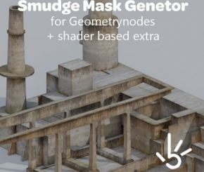 Blender水渍污迹生成器资产预设 Smudge Mask Generator for Geometrynodes
