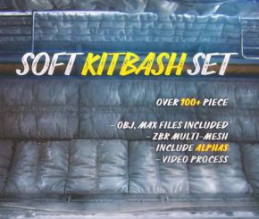 柔软填充物3D模型 ArtStation – Soft Kitbash Set Vol.1 (MAX/FBX/OBJ/ZBP格式)