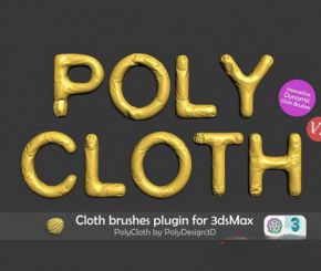 3DS MAX布料模拟动画插件 CGTrader – PolyCloth v2.06 for 3ds Max 2016-2024