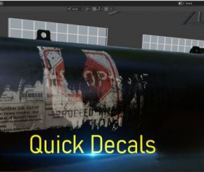 Blender快速污迹贴纸插件 Quick Decals V2.1.0 + 使用教程