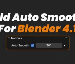 Blender老版本光滑插件 Old Auto Smooth v1.0.2