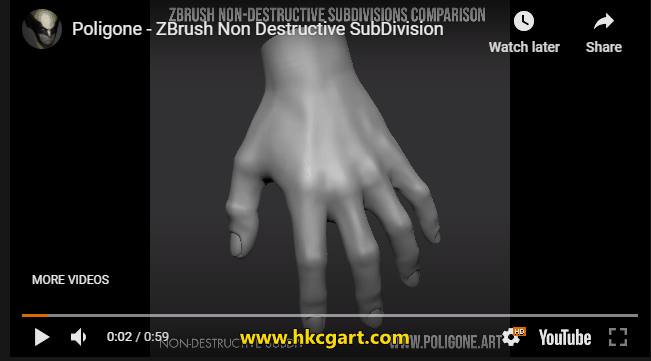 Poligone - ZBrush Non-Destructive SubDivisions.gif